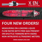XSENS received four new orders for measuring on-loading liquid flow rates on shuttle tankers.
